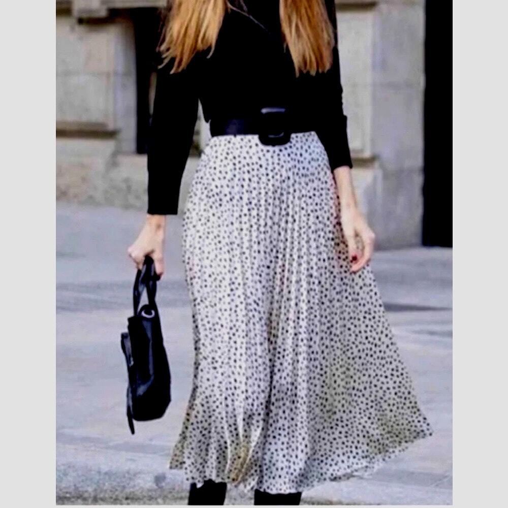 Joie Dalmatian Print Maxi Skirt Flowy-size small needs measuremnets